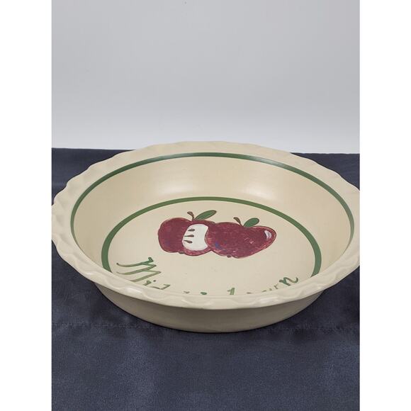 Apples & Middletown Decorative Ceramic Deep Dish 10.5" Collectors Pie Plate - Picture 4 of 7